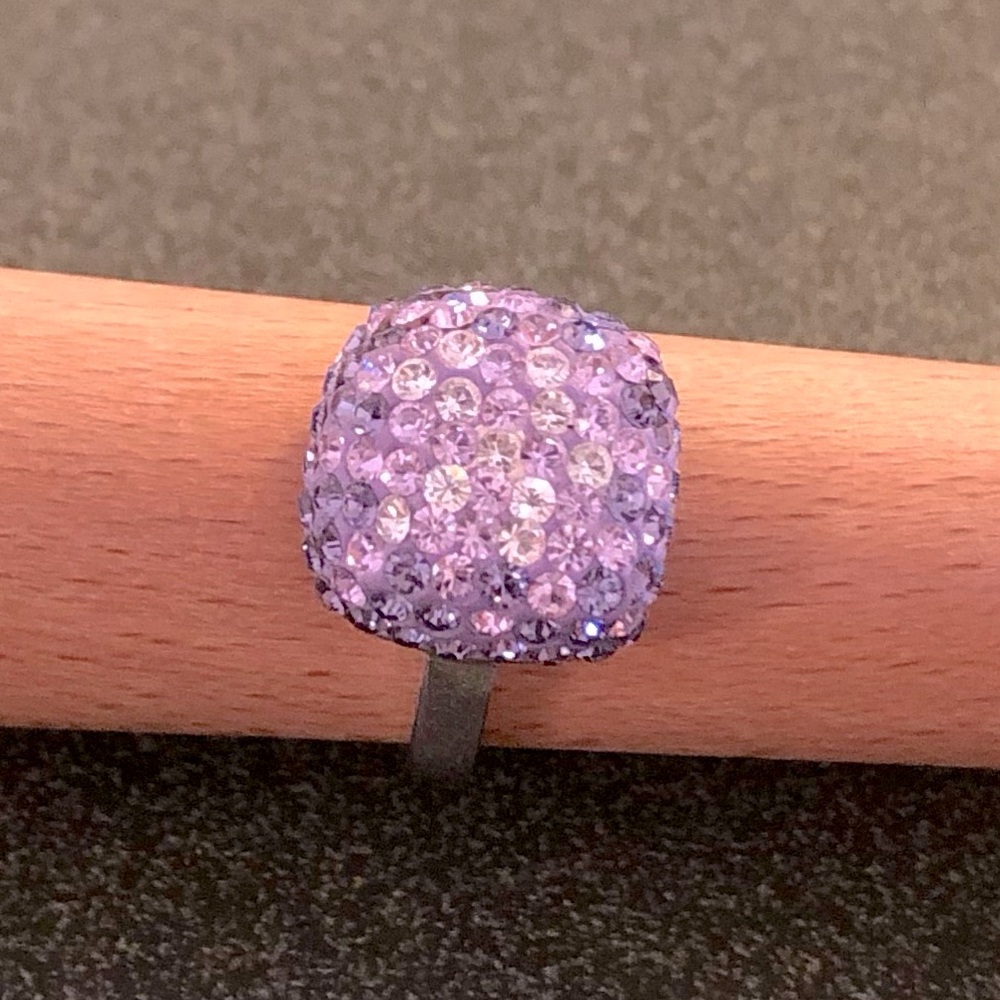 EUC QVC - Chelsea Taylor 925 Ombre Swarovski Crystal Ring, SZ 6